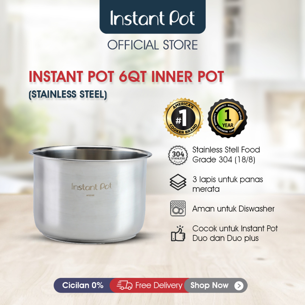 Instant Pot Stainless Steel Inner Cooking Pot with Indonesia