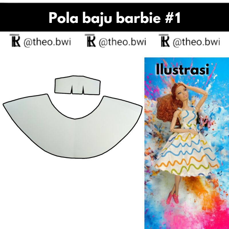 Pola baju 2024 barbie doll