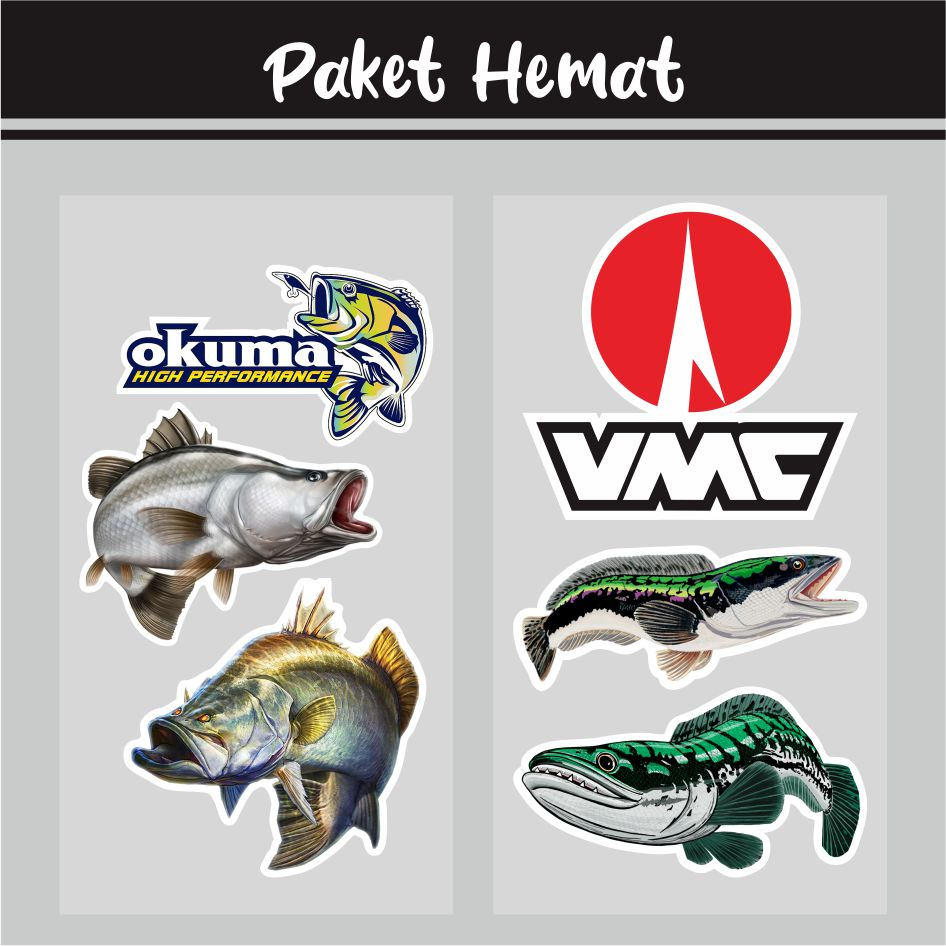 Sticker Cutting Pancing Hologram Terbaru Casting Pasiran Fishing Hat Rock  Fishing Stiker Cuting Mancing Ultra Light Popping Jigging