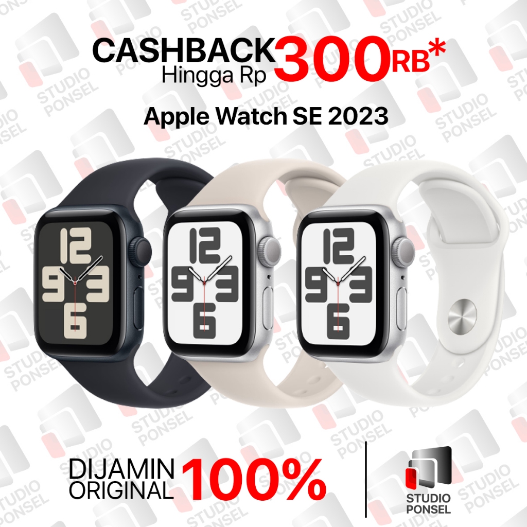 Jual Apple Watch SE 2 2023 40mm 44mm Silver White Starlight