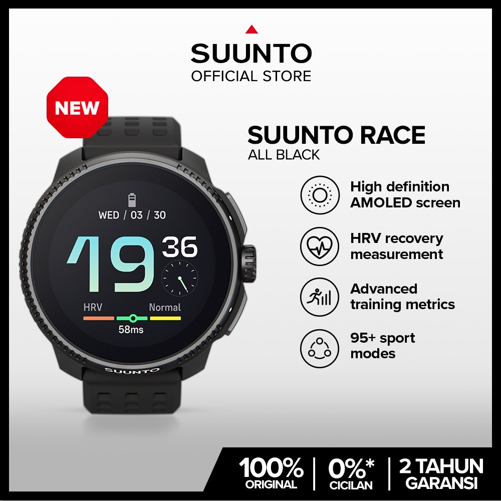 Suunto Race Titanium Amoled Multisport Performance Watch - Birch