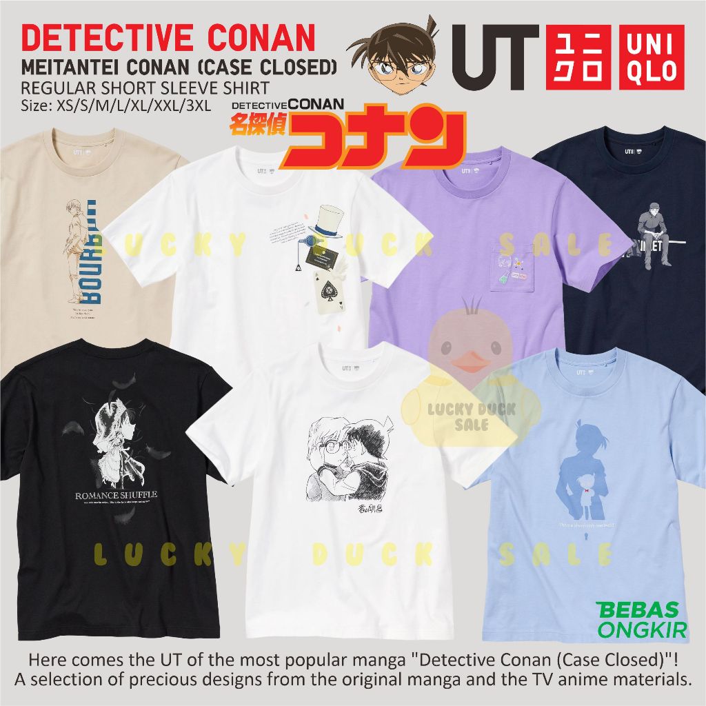 Jual UNIQLO Detective Conan UT Shinichi T-Shirt Ai Kaos Ran Anime Kid