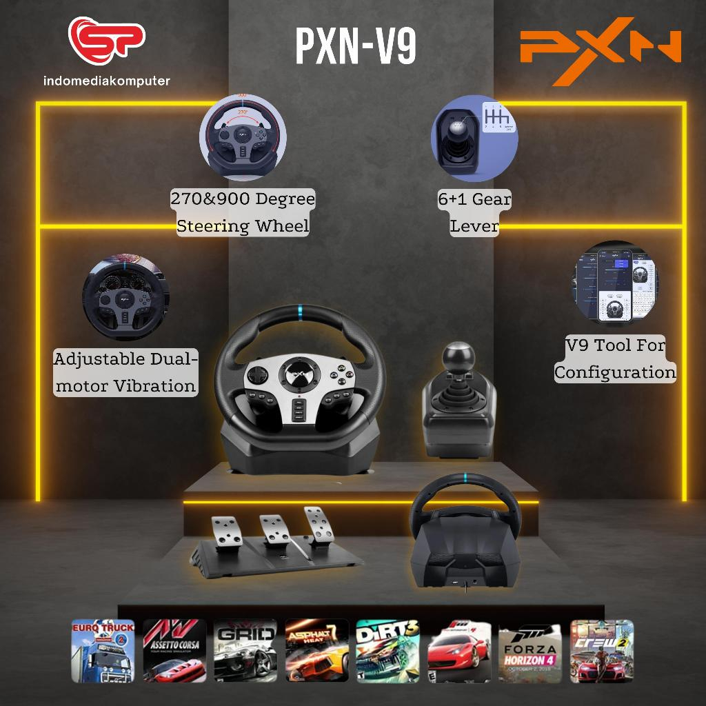 PXN V9 PC Steering Wheel with Pedals and Shifter Indonesia