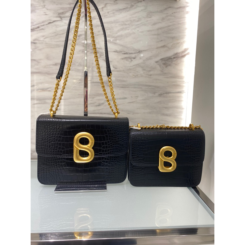 Shop Buttonscarves accessories Alva Sling Bag with Top Handle - Black Bag