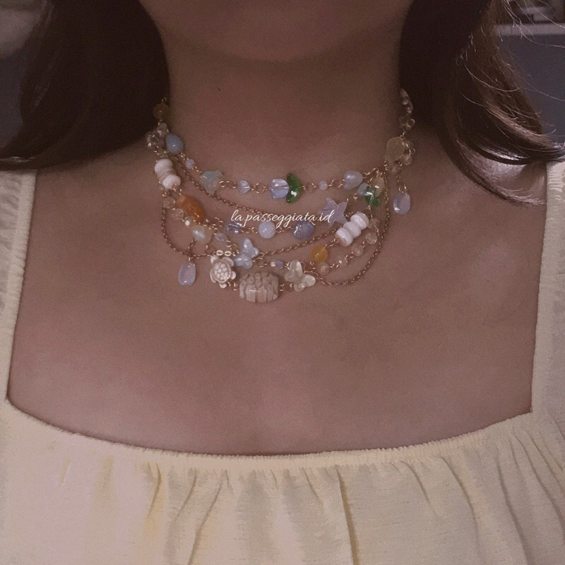 Jual Beaded Necklace Kalung Manik-Manik Coquette Beads