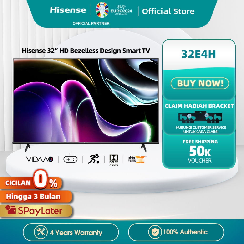 Hisense 32 Serie H5F1 VIDAA U2.5 HD Smart TV con Reducción de Ruido, DTS  virtual, Sonido dbx-tv, WiFi, Reproducción USB, Netflix (32H5F1) :  : Electrónicos