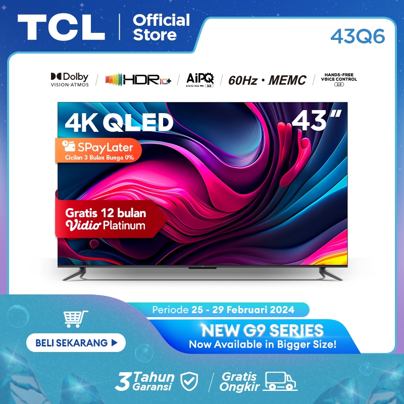 Beli TCL C645  4K QLED Google TV - TCL Indonesia Official Store