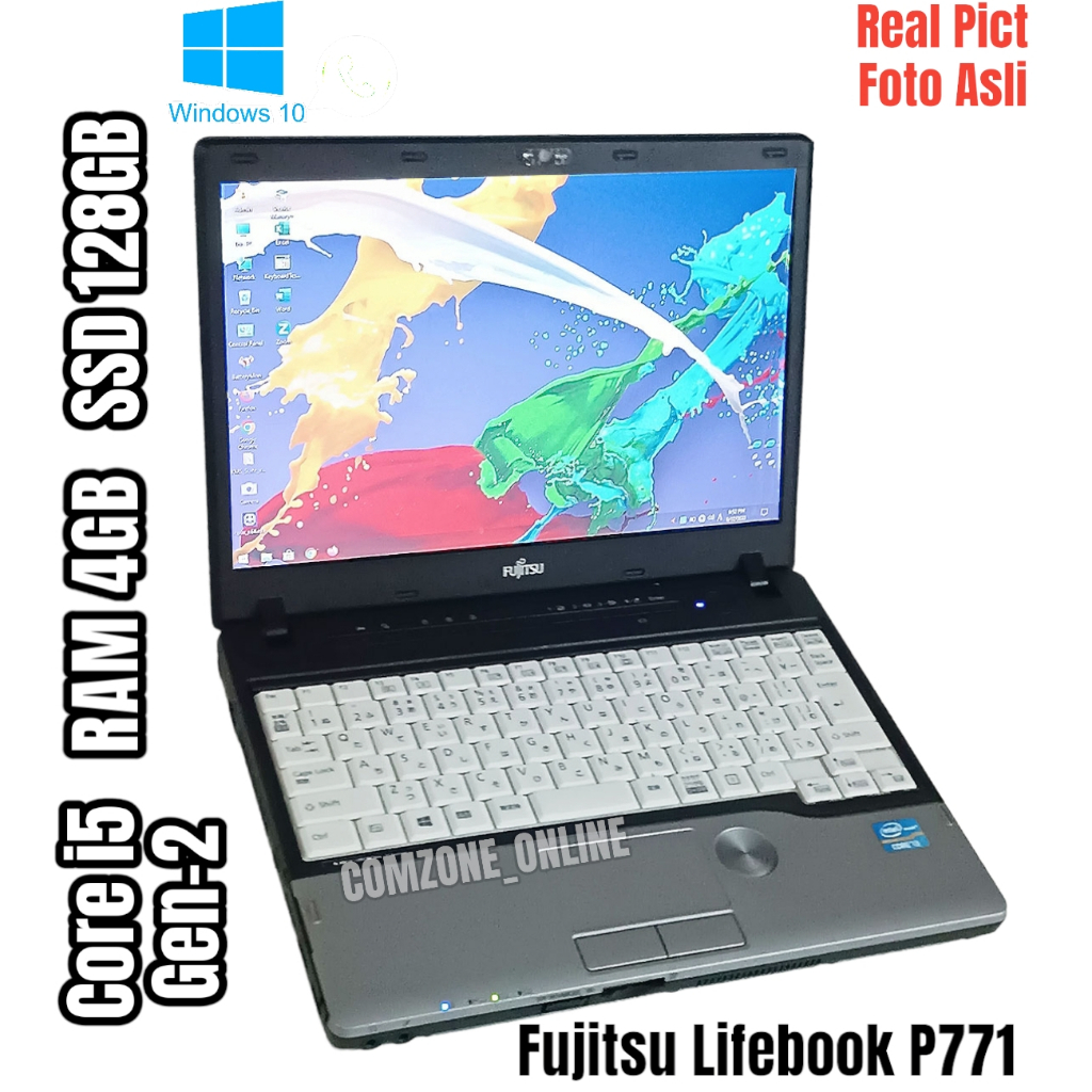 Jual Laptop Bekas Fujitsu Lifebook P771 i5 Gen2 Ram 4GB SSD 128GB