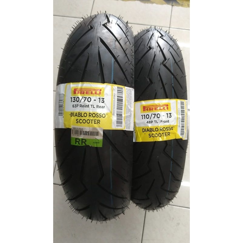 Jual BAN PIRELLI DIABLO ROSSO SCOOTER NMAX 110 70 R13 140 70