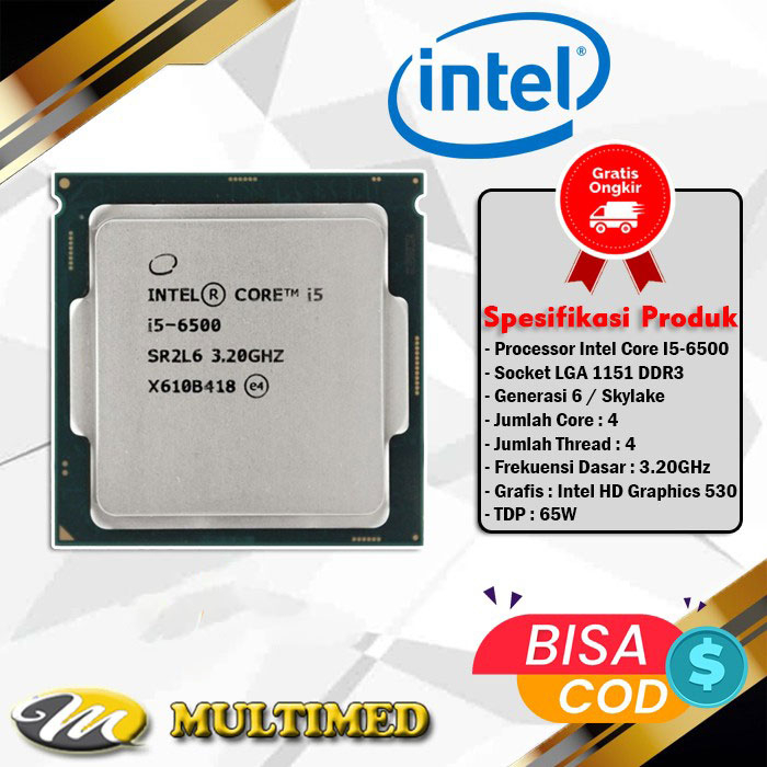 Jual Processor Intel Core I5 6400 / I5 6500 Skylake Untuk Socket