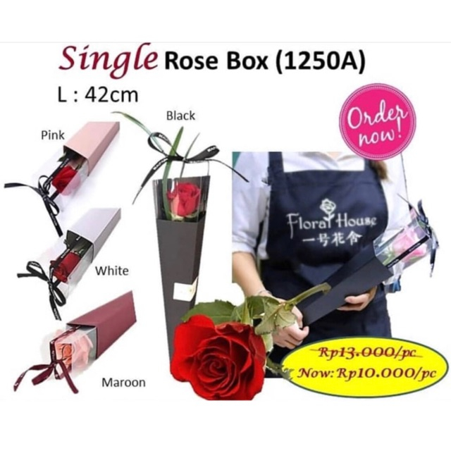 Jual Gold List Single Rose Sleeve 1575 Wrapping Plastik Bunga