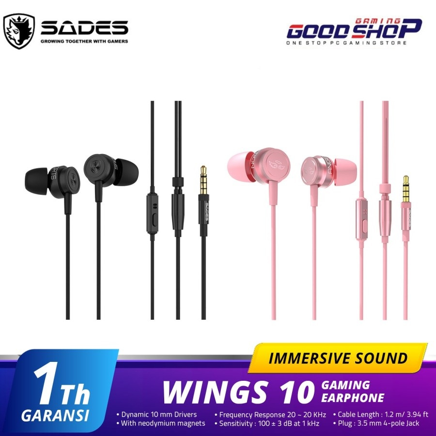 Jual Sades Wings 10 Gaming Earphone Shopee Indonesia