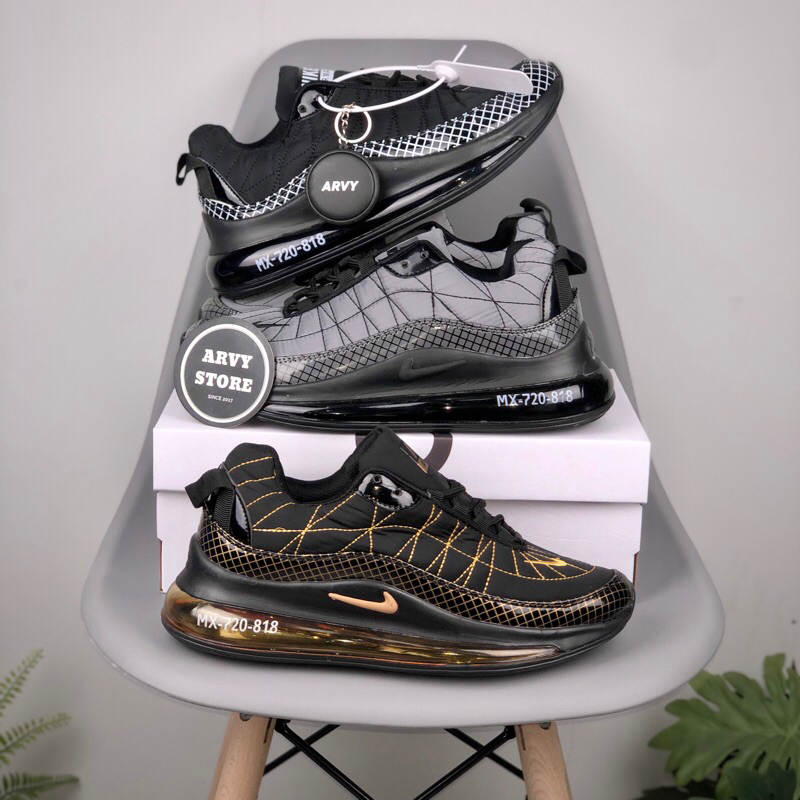 Sepatu Air Max 720 818 Grey Black Gold