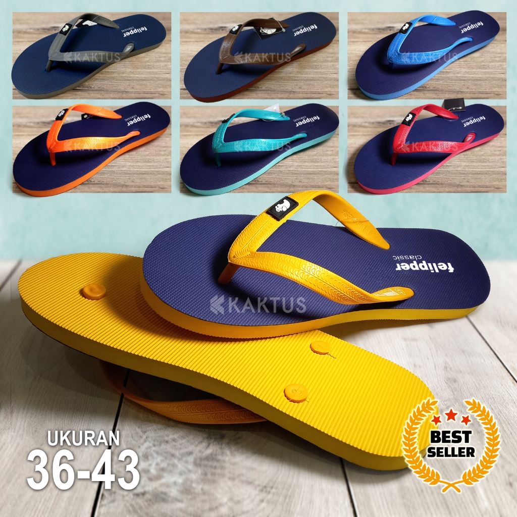 Jual KIRIM HARI INI Sandal Jepit Felipper 2 Warna Empuk Anti