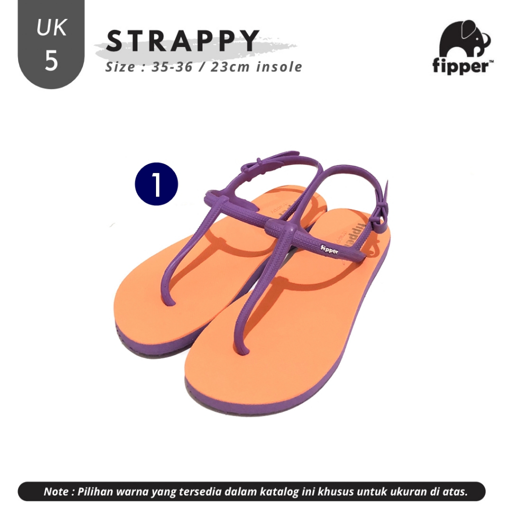 Jual Fipper Strappy size 5 35 36 Shopee Indonesia