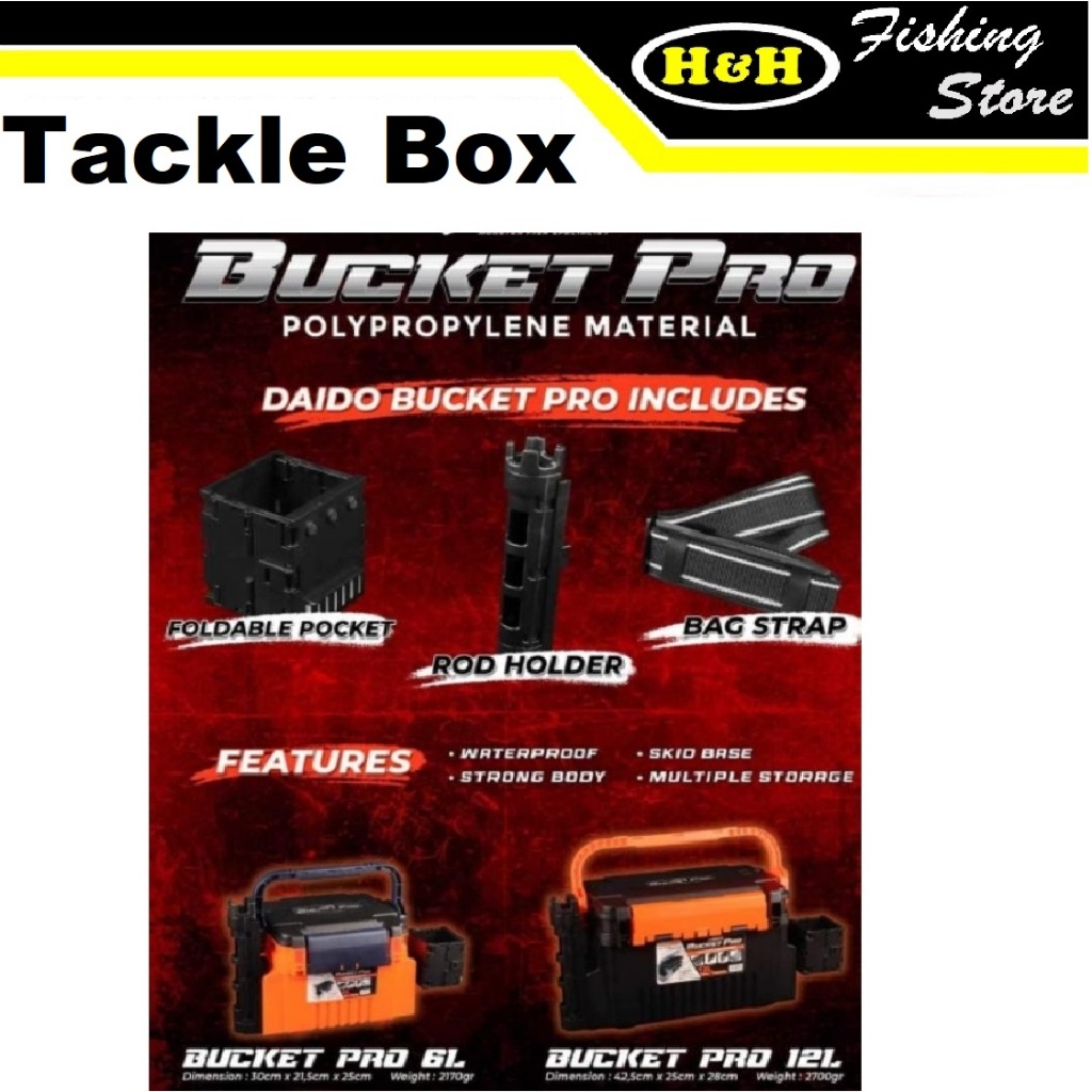 Jual Tackle Box Daido BUCKET PRO 6L / 12L