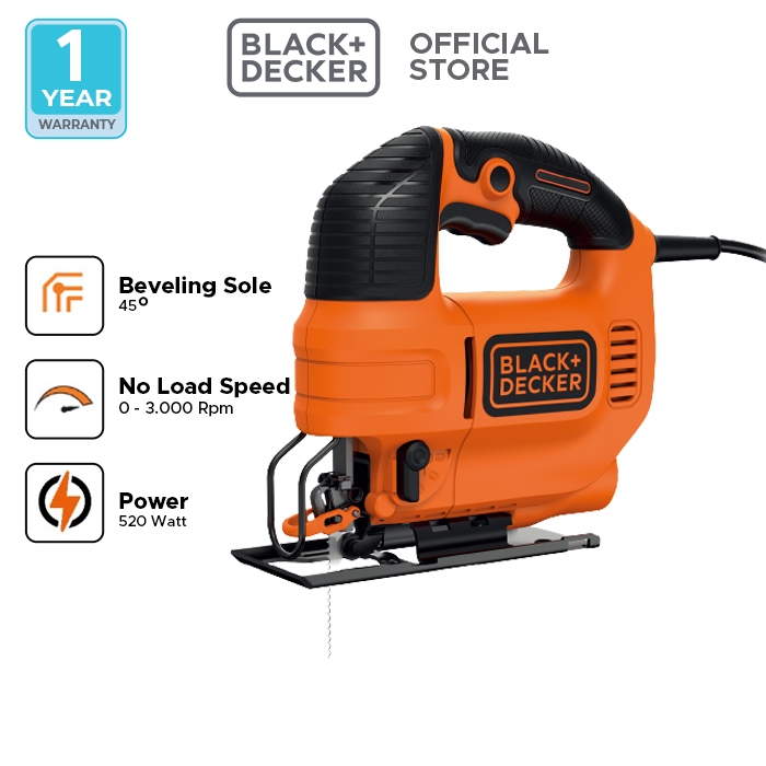 Jigsaw KS701E / 70 mm / 520W, Black+Decker - Jig Saws