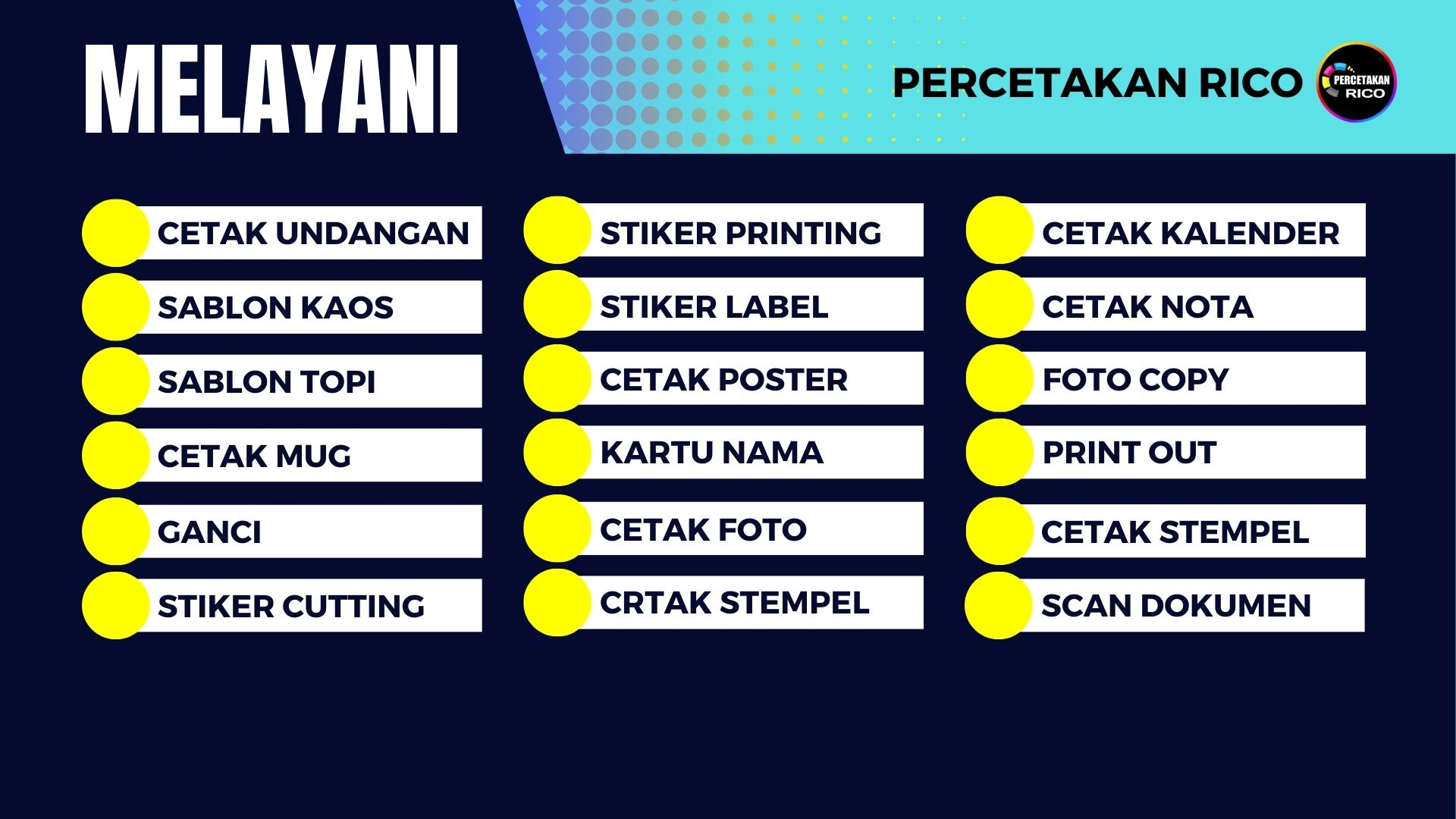 Produk Percetakan Rico | Shopee Indonesia