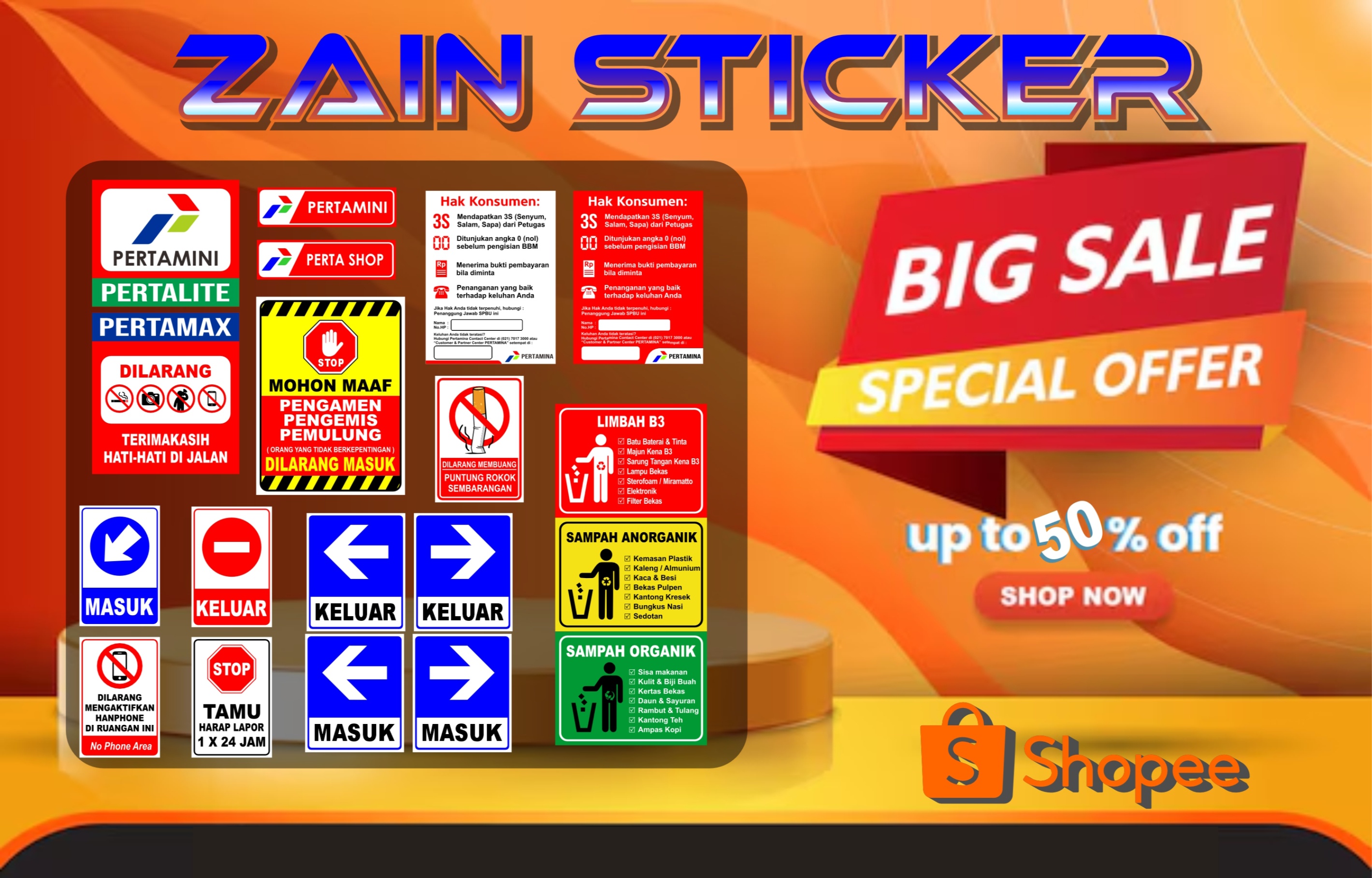 Produk Zain Stickers | Shopee Indonesia