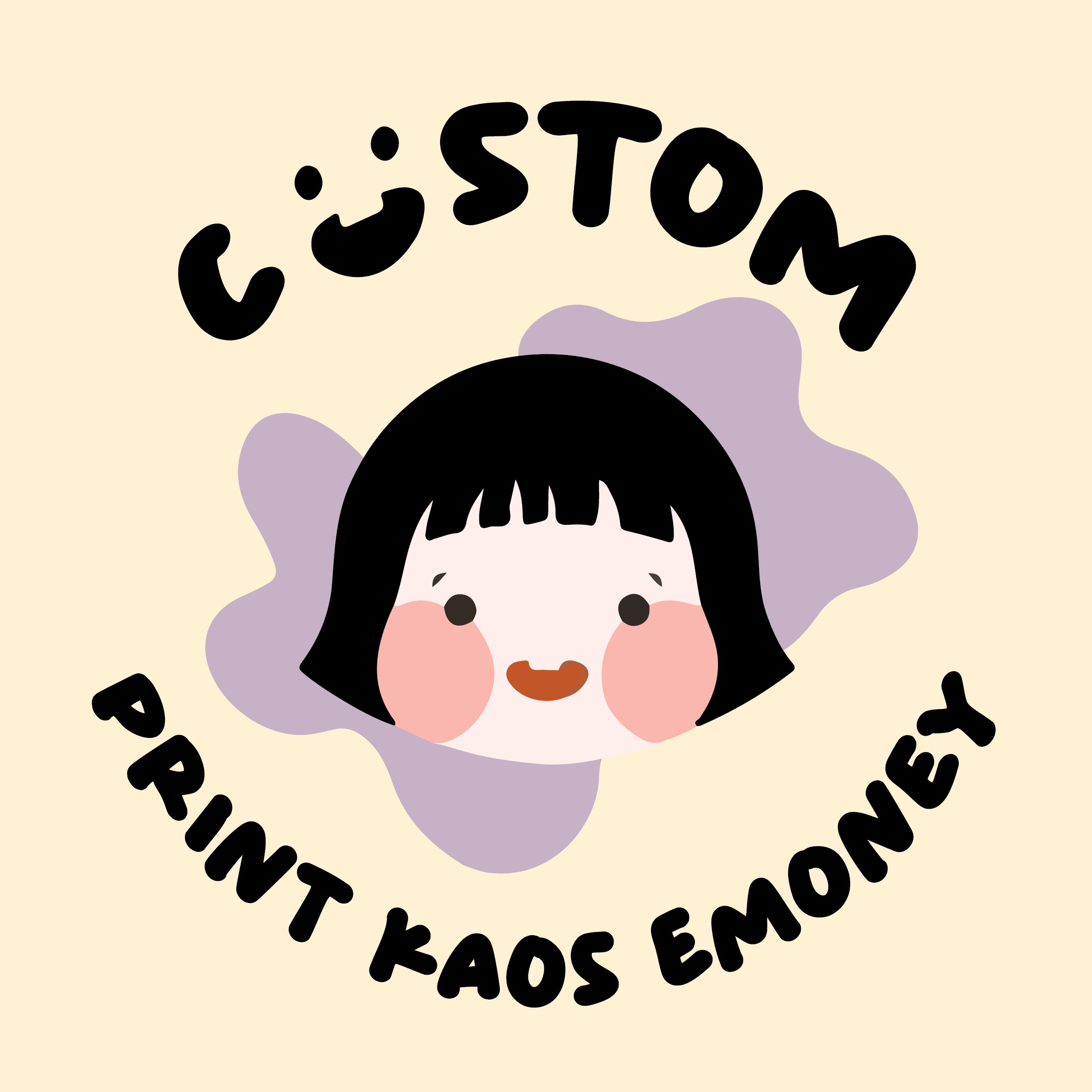 Produk Custom Print Kaos Emoney | Shopee Indonesia