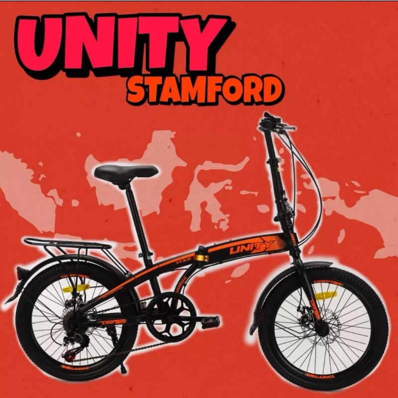 Jual Sepeda Lipat Folding Bike Unity 7 Speed 20