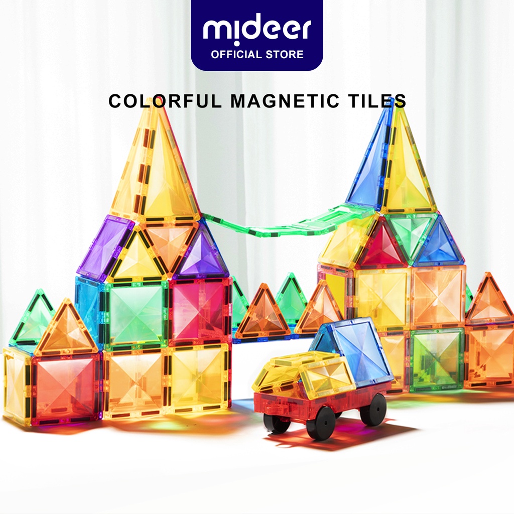 Jual Mideer Colorful Magnetic Tiles 100pcs Mainan Edukasi Anak