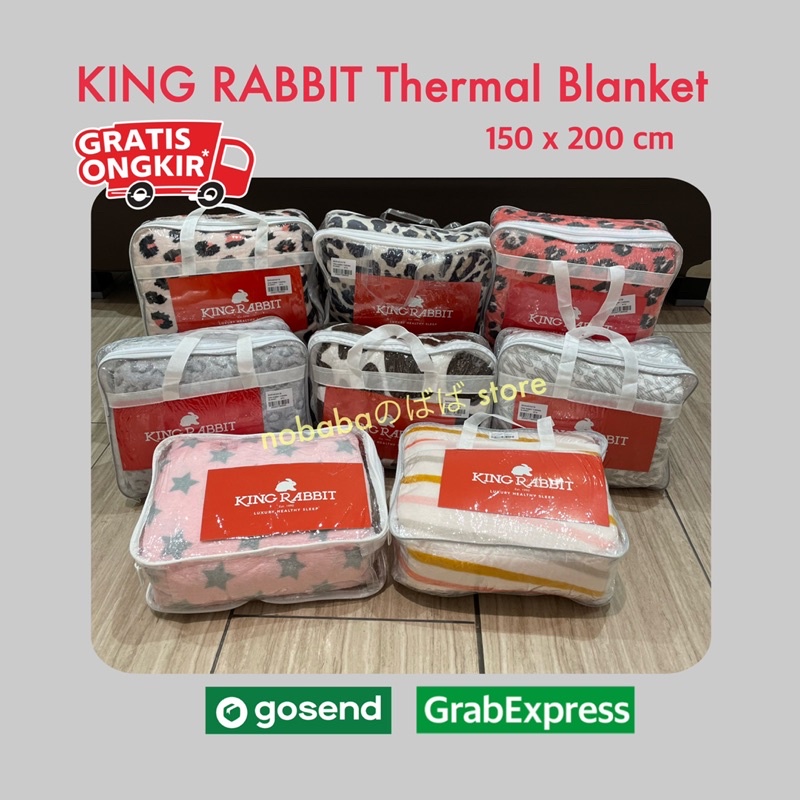 Jual READY STOCK KING RABBIT Thermal Blanket Selimut Bulu Dewasa