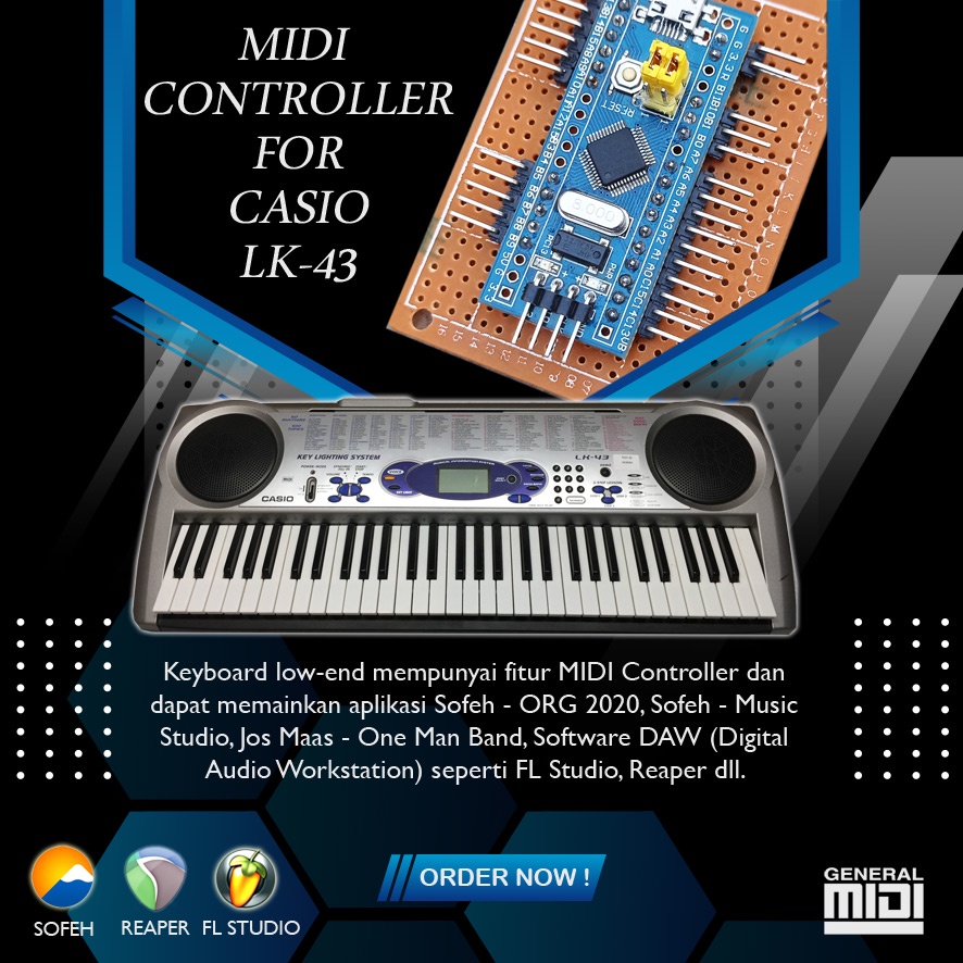 Jual Modul MIDI Controller Casio LK 43 Shopee Indonesia