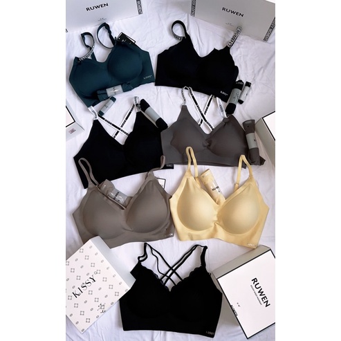 Kissy Bra Kissy Lingerie Set Pakaian dalam wanita Bra Tanpa Kawat Bra Wanita Tanpa Kawat