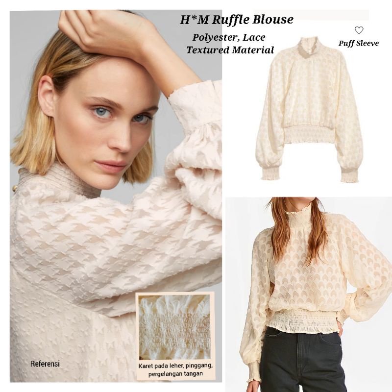 H and m outlet ruffle top