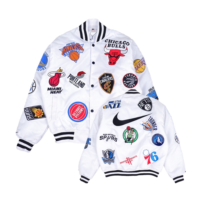 Supreme nike hot sale varsity jacket