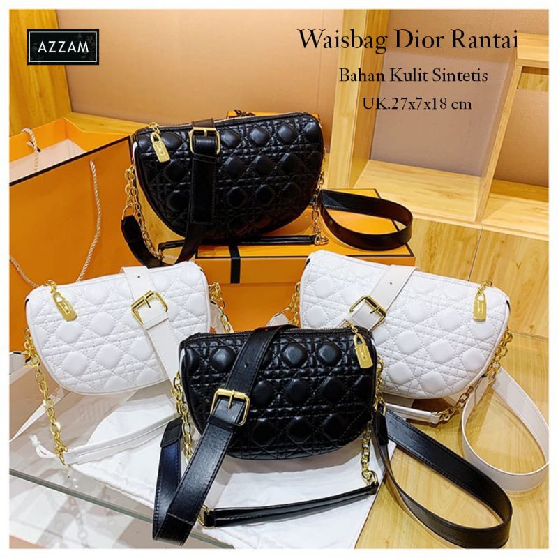 Jual TAS PINGGANG WANITA WAISTBAG DIOR RANTAI BY ORI AZZAM