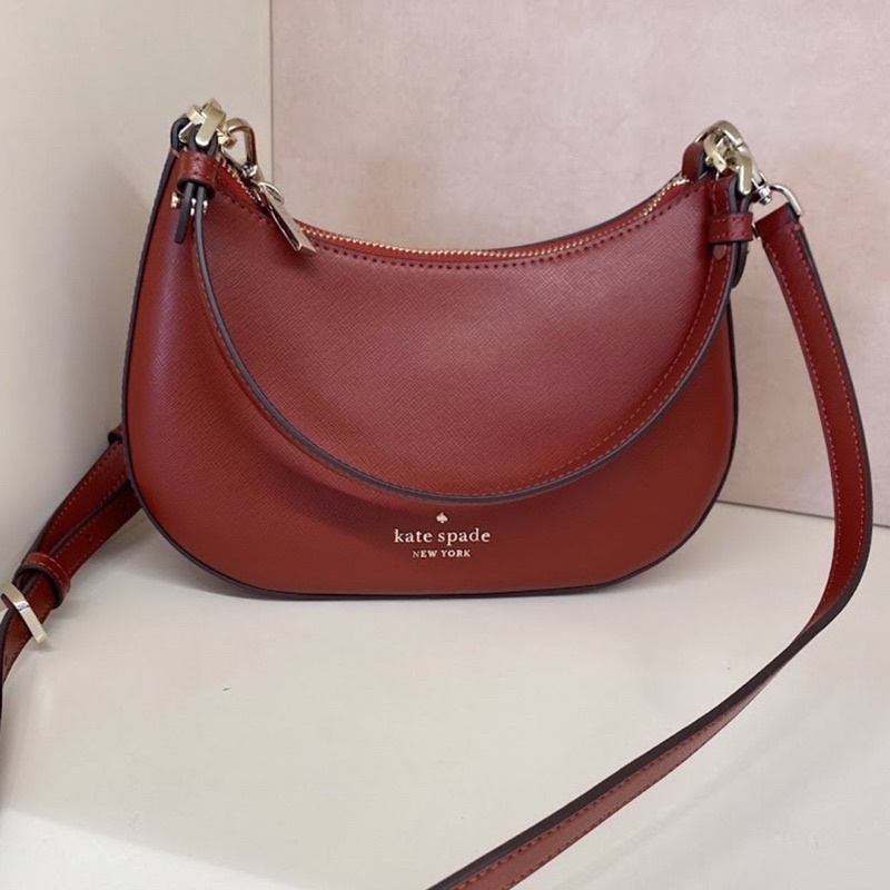 Kate Spade Staci Crossbody Red Currant Saffiano Leather K6043 NWT $299 MSRP  FS