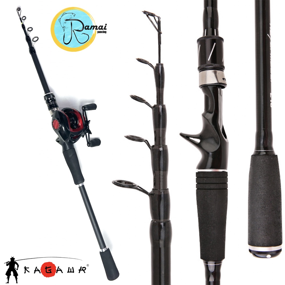 COD]1.8M Telescopic Fishing Rod Full Set Pancing Full Set Murah Jorang  Pancing Full Set Murah With Fishing Accessories