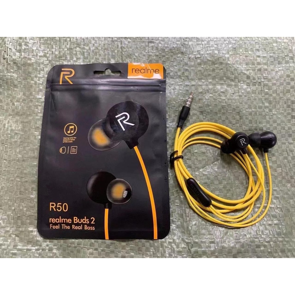 Handsfree Headset Earphone Realme Buds 2 R50 With Mic Extra Bass