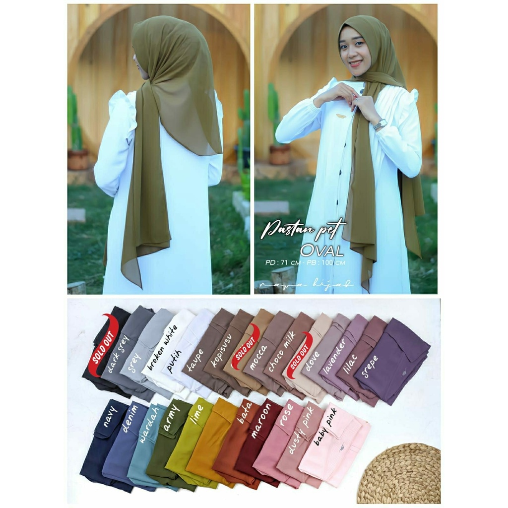Jual pastan pet oval by nawa hijab | Shopee Indonesia