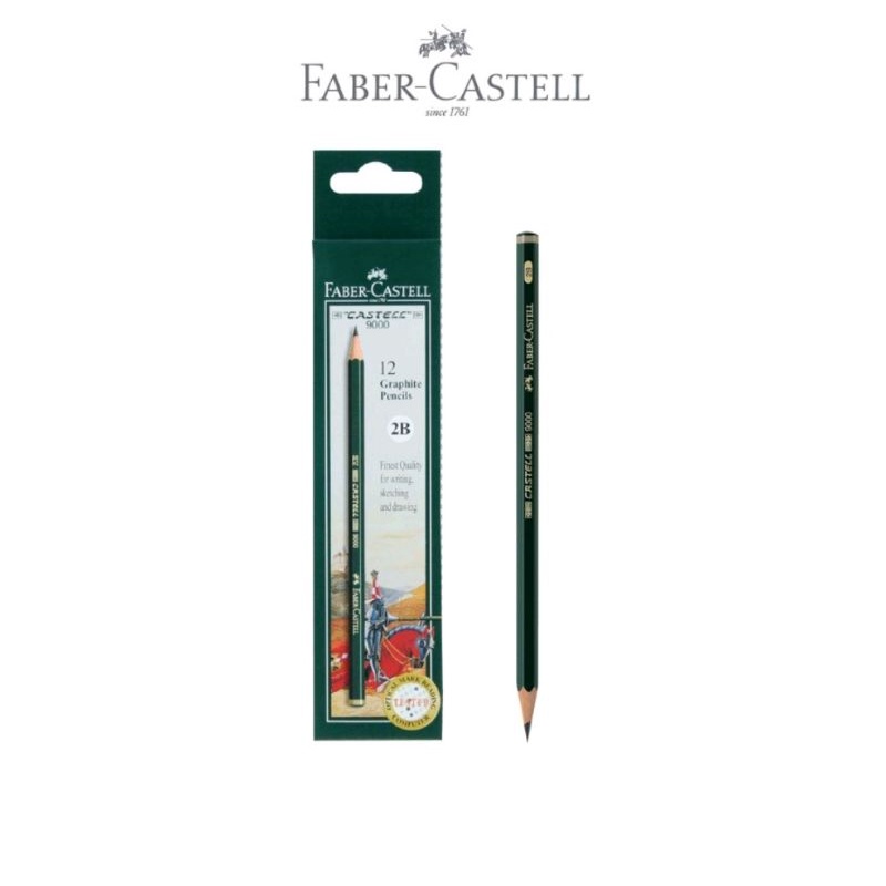 FABER-CASTELL GRAPHITE PENCILS CASTELL 9000- 2B (117102)