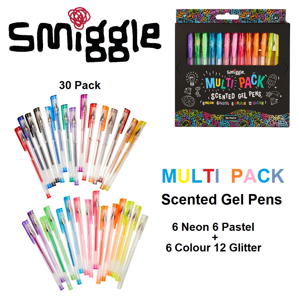 Glitter Scented Gel Pens Pack X7 - Smiggle Online