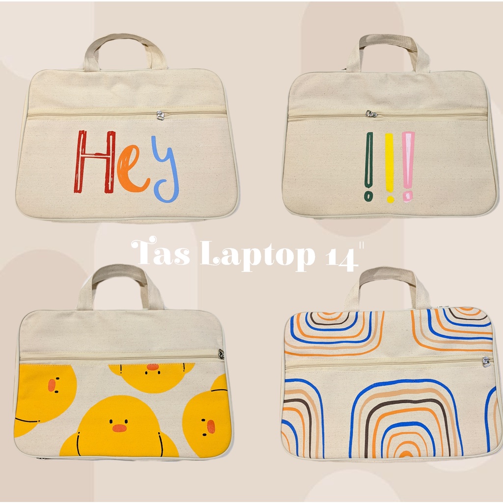 Tas Jinjing Laptop / Slevee Laptop 14 Inch / Tas Laptop 14” Kanvas Unisex  Resleting