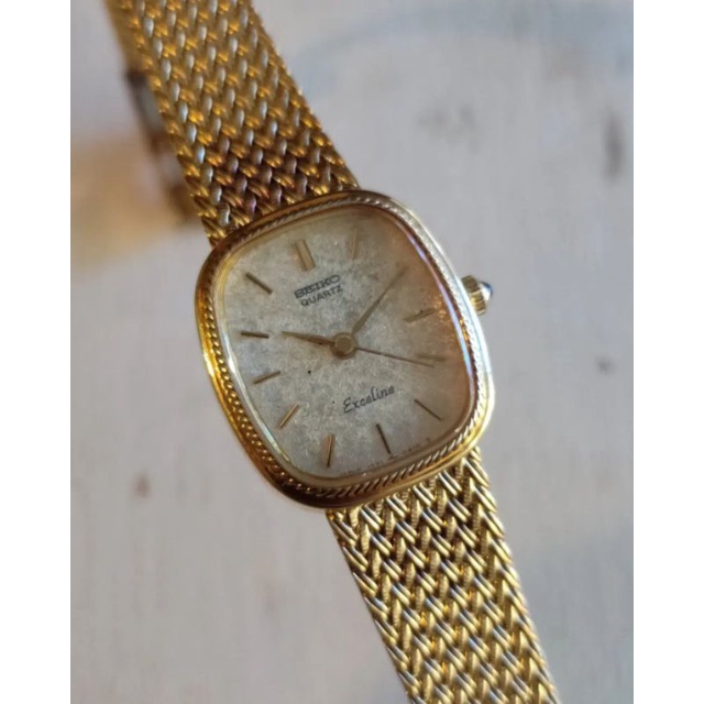 Jual JAM TANGAN WANITA SEIKO EXCELINE LADY 1121 5410 GOLD JDM