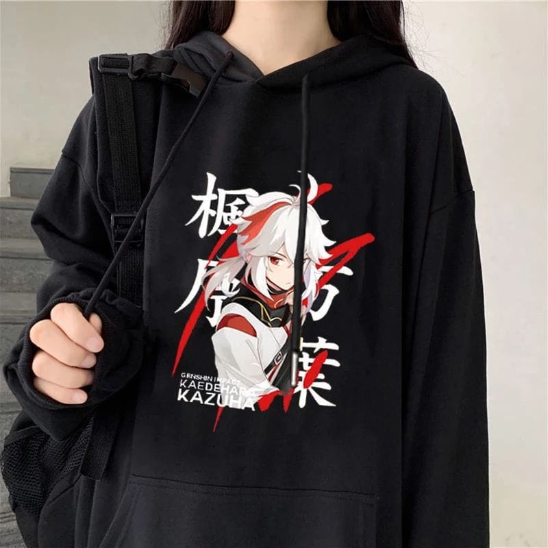 Jual KAEDEHARA KAZUHA hoodie anime / sweater anime wanita oversize/ hoodie  big size wanita lucu size M-XXL | Shopee Indonesia