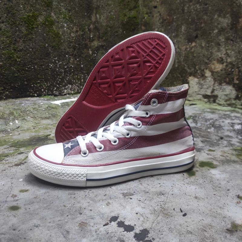 Sepatu converse hotsell american flag