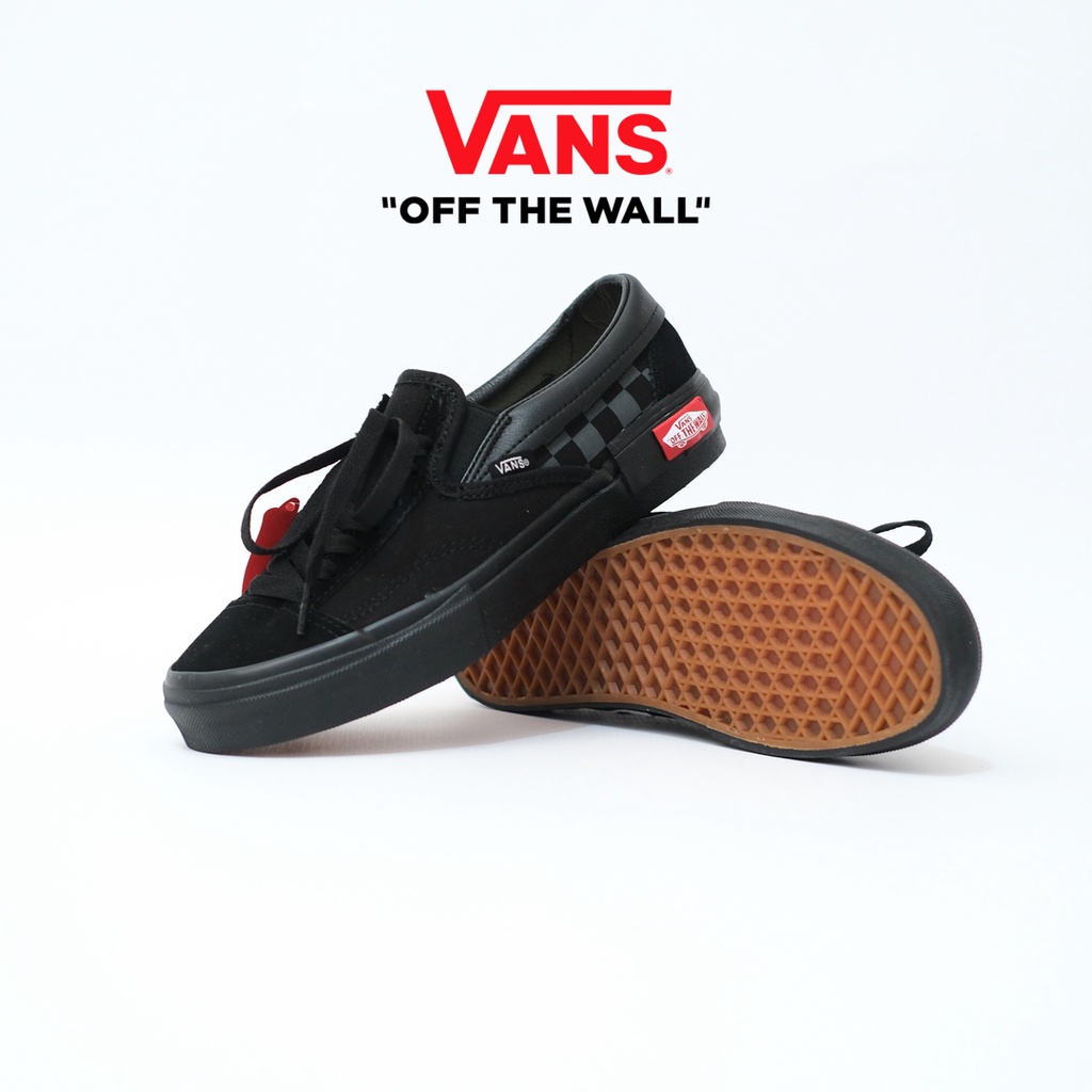 BISA COD Slip On Cut And Paste All Black Original