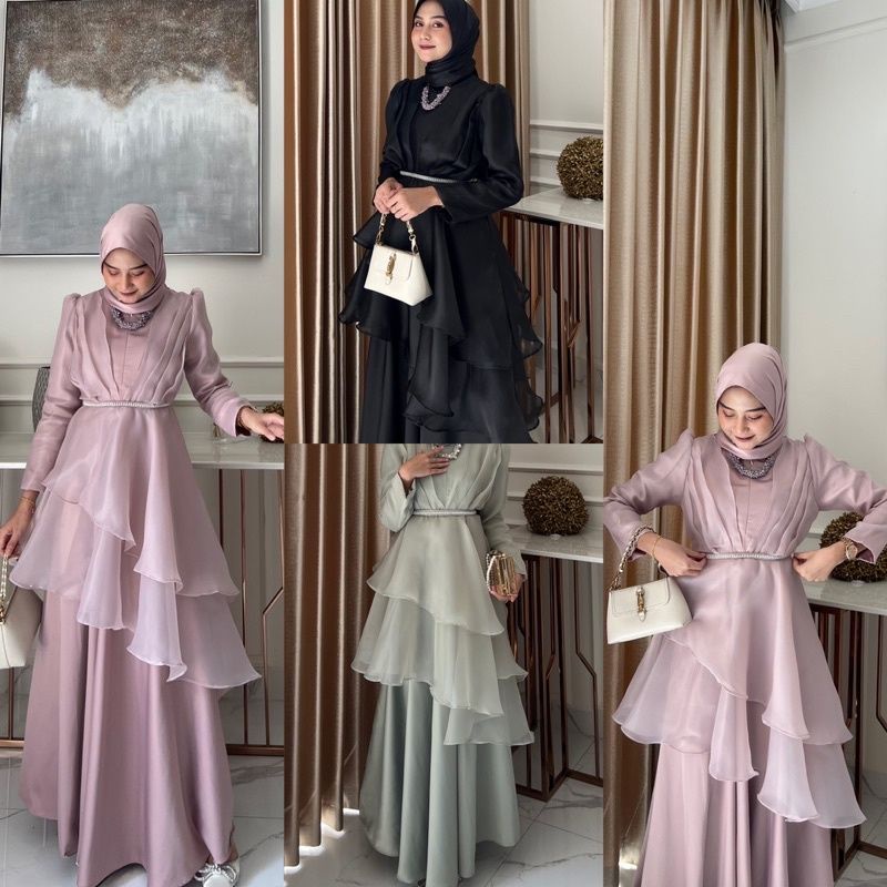 Dress organza outlet hijab