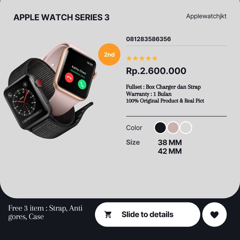 Harga pasaran apple store watch series 3