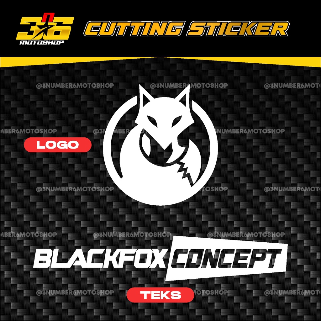 Jual STICKER MOTOR BLACK FOX BLACKFOX CONCEPT, STIKER CUTTING 3n6