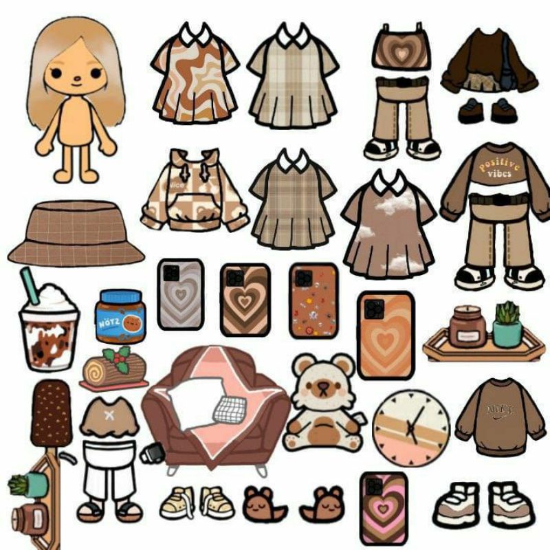 Toka Boka Avatar Paper Doll Template, Paper Dolls Clothing,