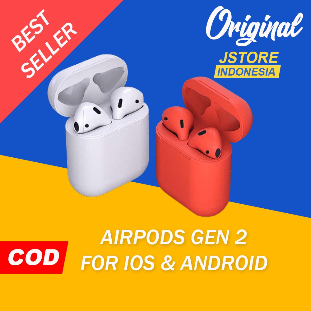 AIRPODS UNTUK ANDROID GEN 2 WIRELESS HEADSET EARPHONE BLUETOOTH