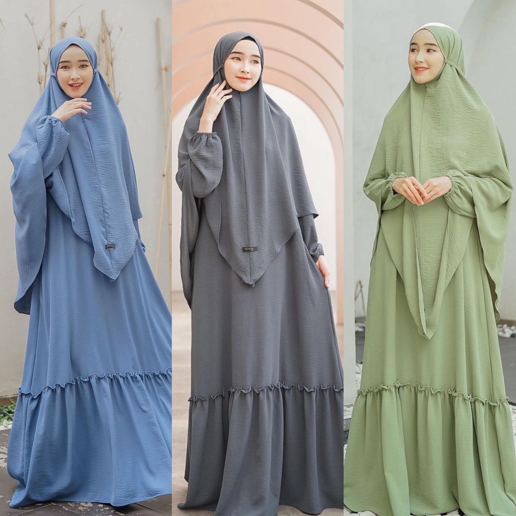 Jual SYARI SET HIJAB BERGO BUSUI FREADLY KEKINIAN TERBARU SIMPLE ELEGAN  BAHAN CRINKLE AIRFLOW [ ] | Shopee Indonesia