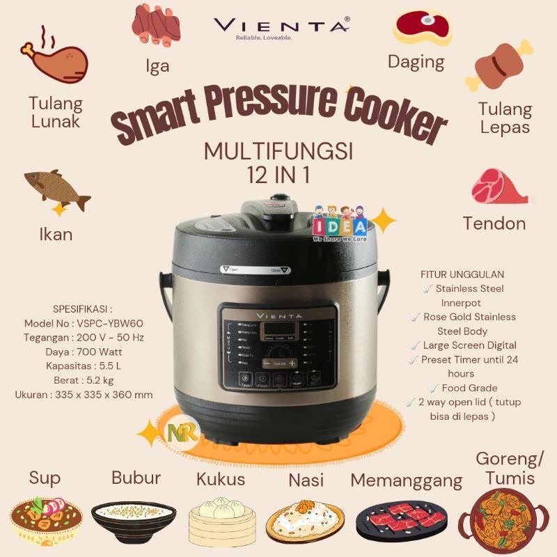 Smart pressure cooker discount vienta